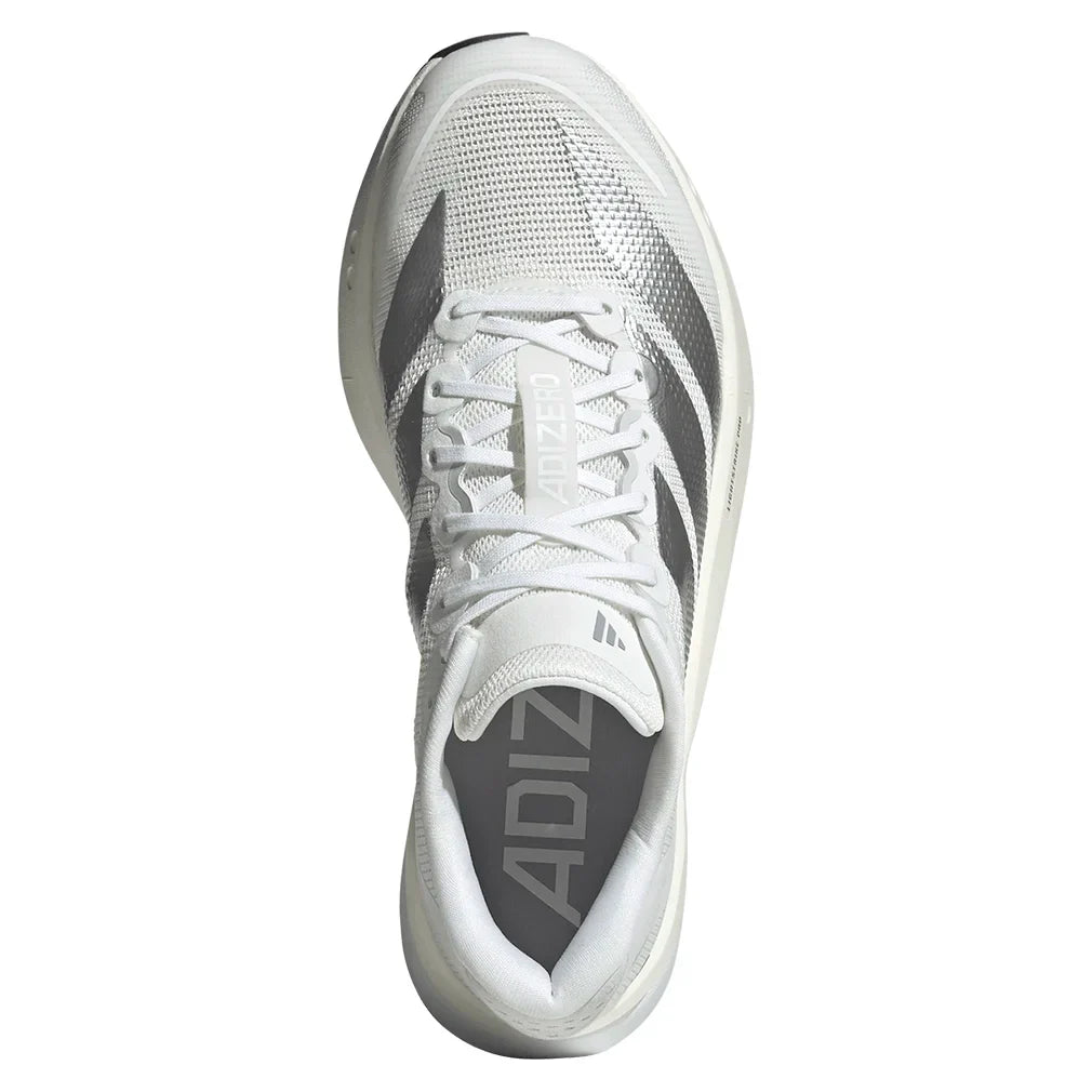 Women's Adizero Boston 13 Running Court Shoes Footwear White and Matte Silver