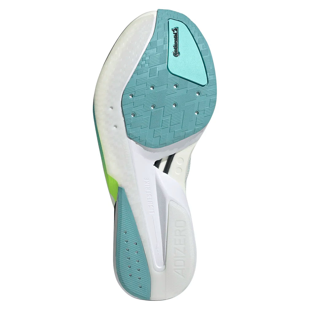 Women's Adizero Boston 13 Running Court Shoes Semi Flash Aqua and Zero Metallic
