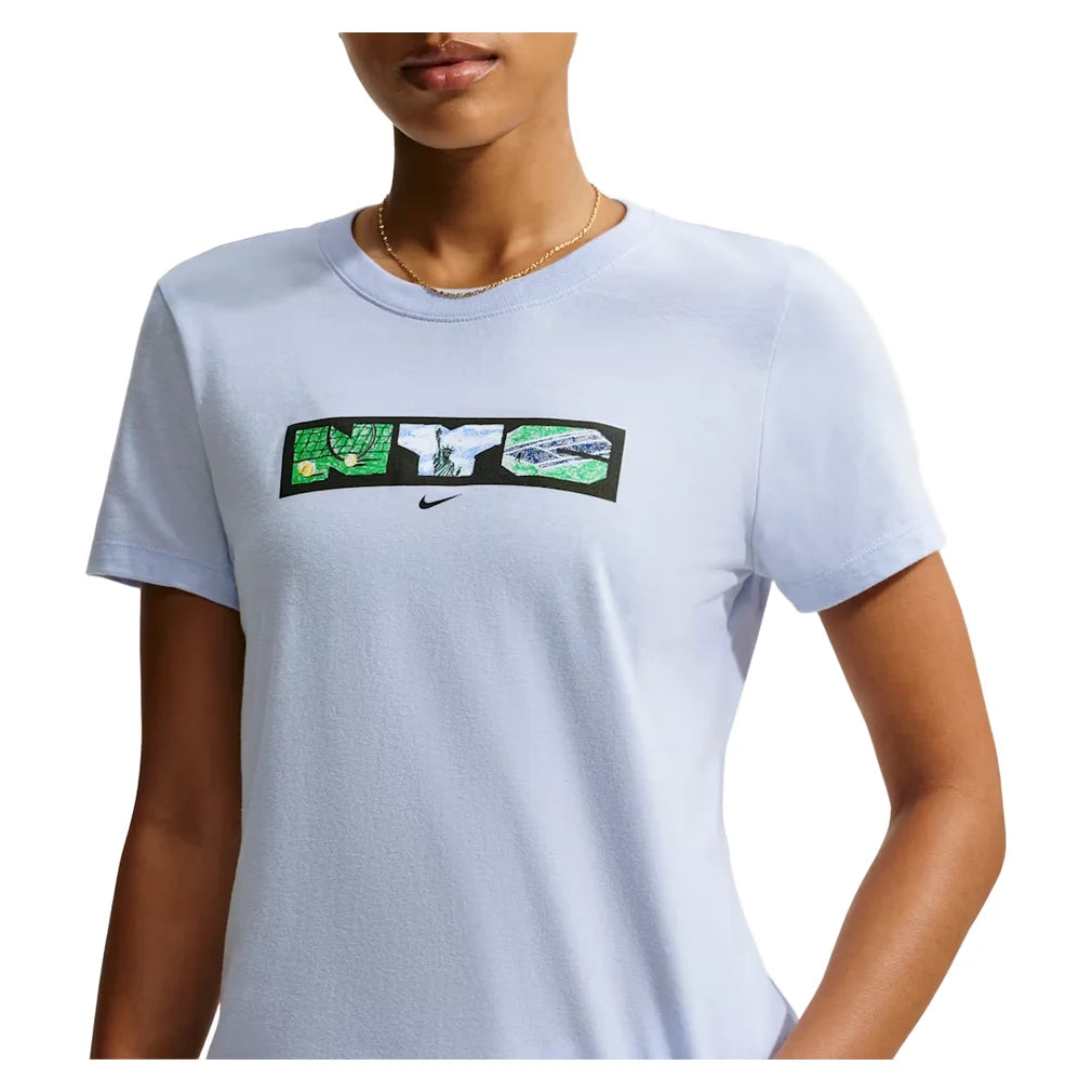 Women's NYC Scenes Tee Blue, Nike, Blue, Pickleball Express, JU2771-407H26-BLUE-1