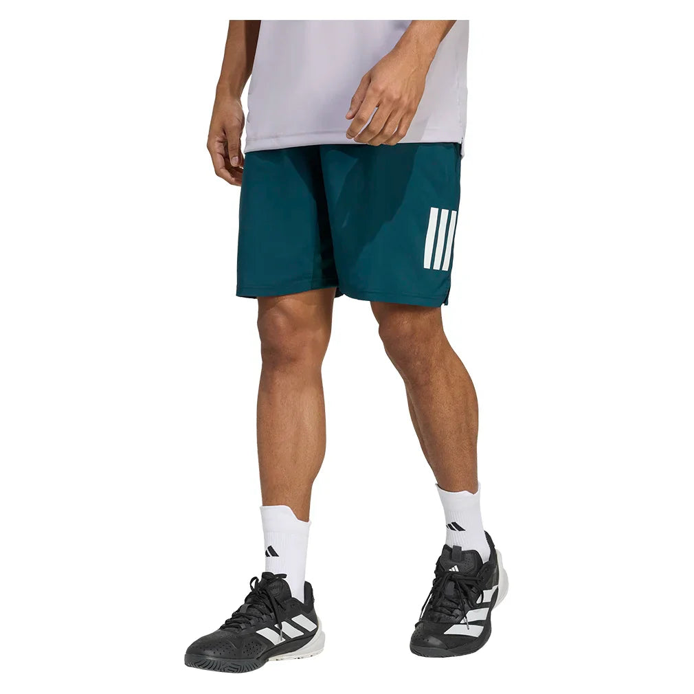 Men`s Club 3 Stripes 9 Inch Tennis Short Aurora Ivy