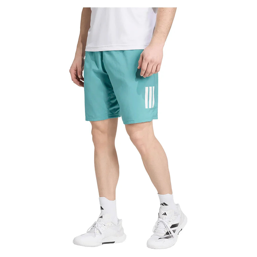 Men's Club 3 Stripes 9 Inch Short Powder Teal