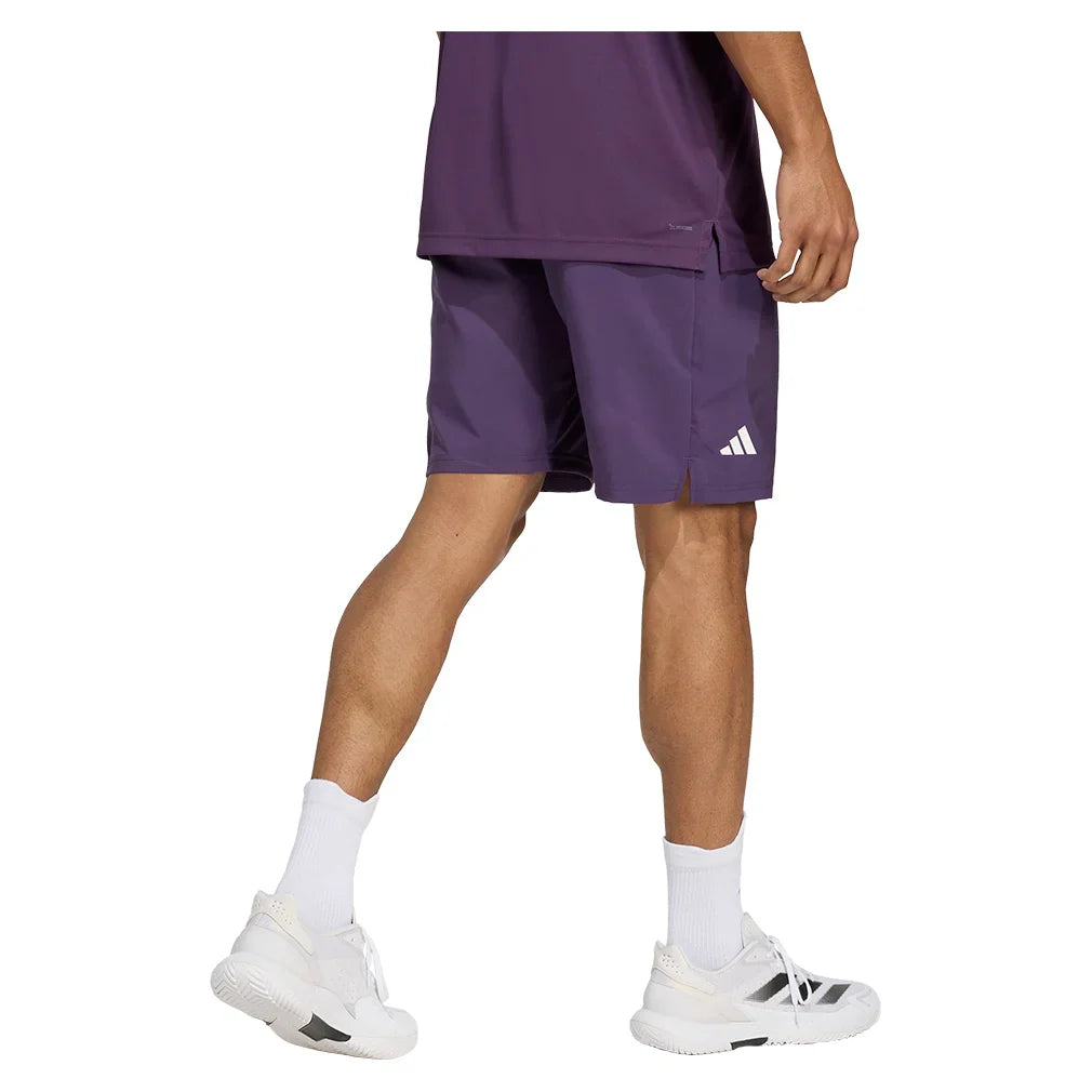 Men's Club 3 Stripes 9 Inch Short Aurora Plum