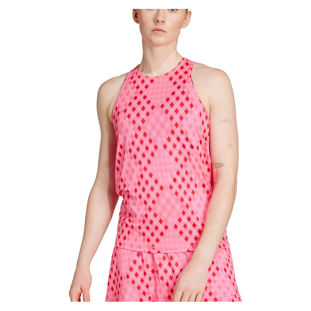 Women's Club Graphic Tank Lucid Pink and Better Scarlet