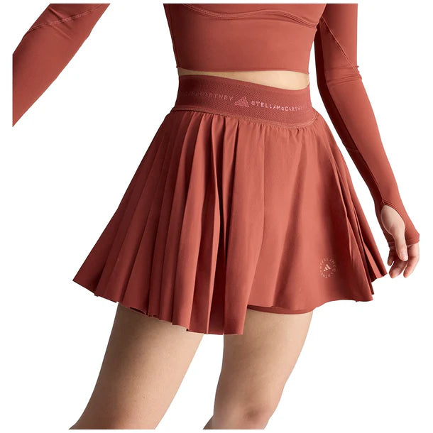 Women's Stella McCartney Pleated Training Skort Burnt Sienna