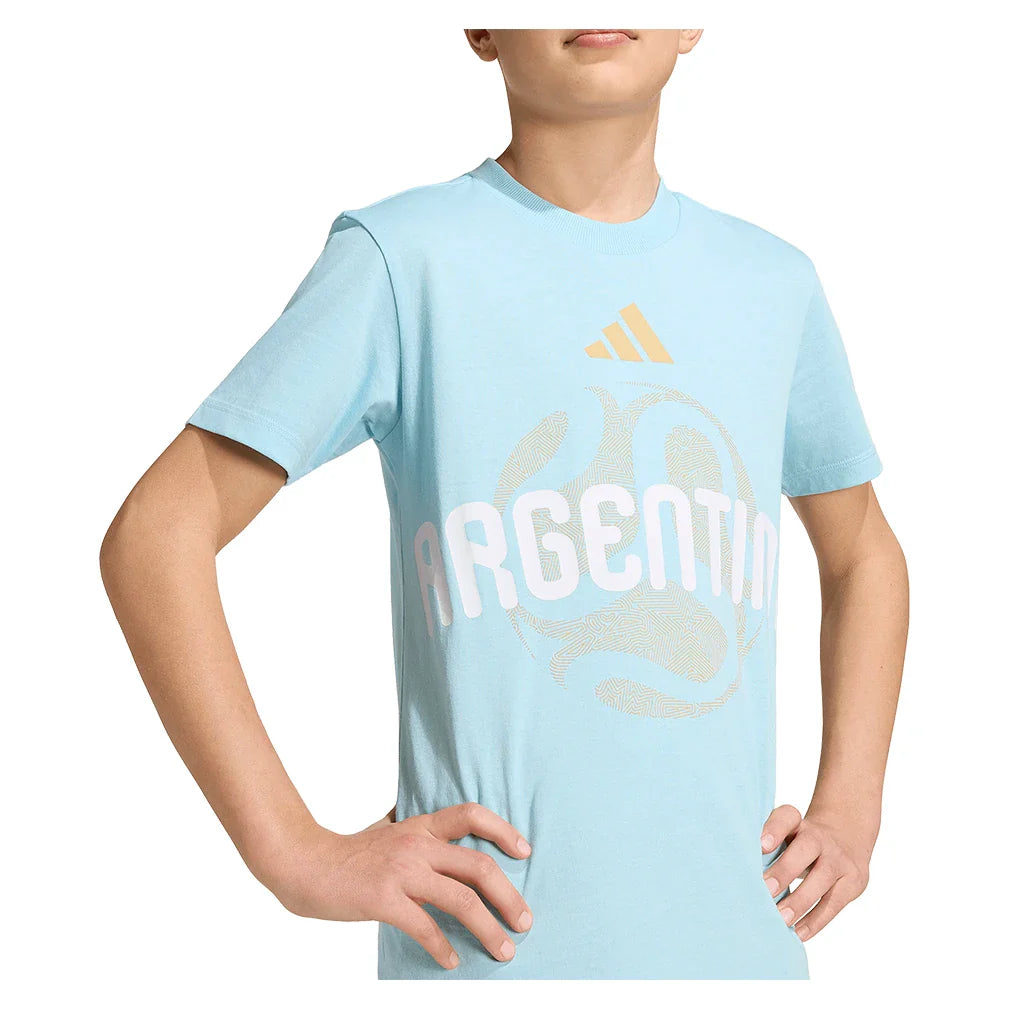 Juniors' Argentina OLP Soccer Tee Ice Blue