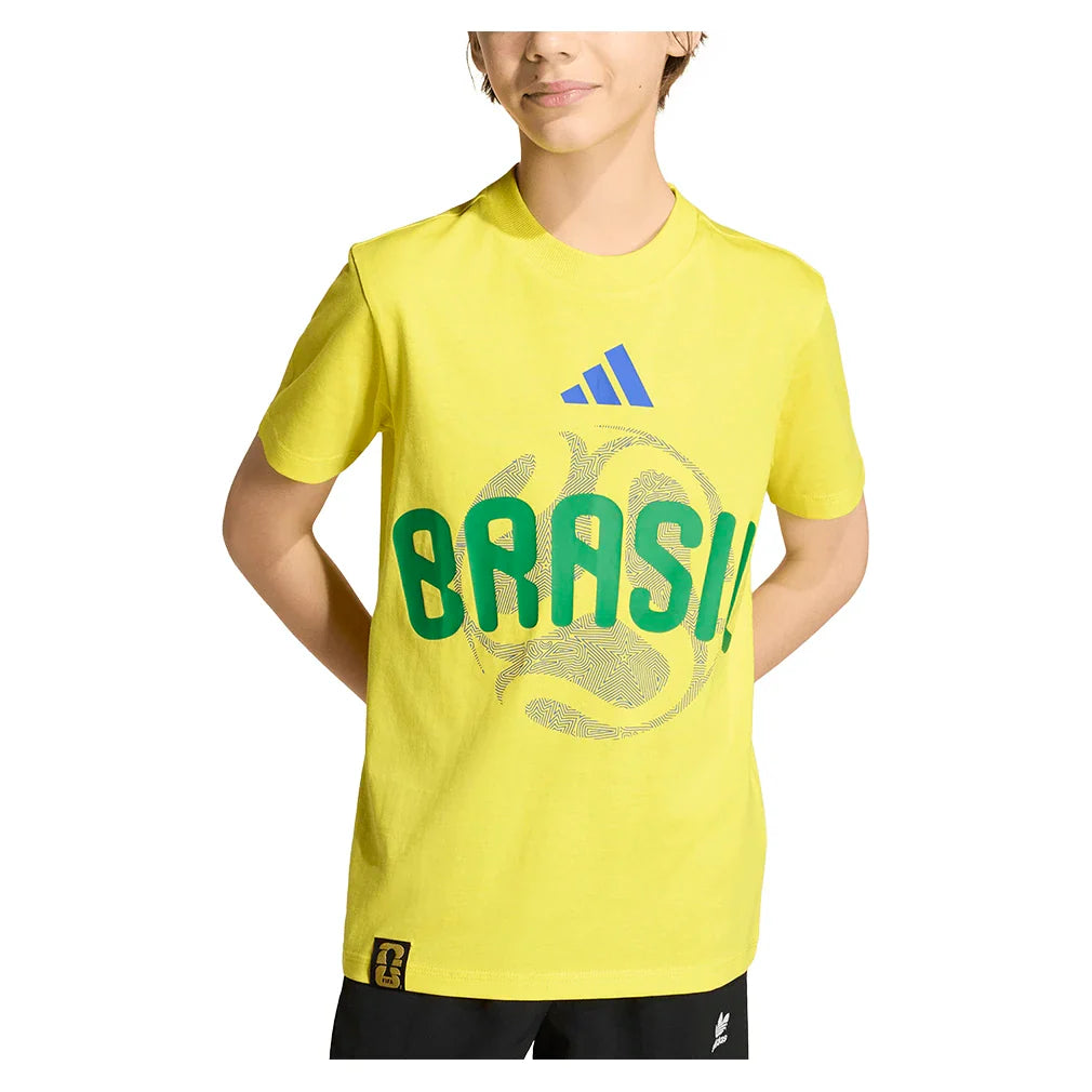 Junior's Brazil OLP Soccer Tee Bright Yellow