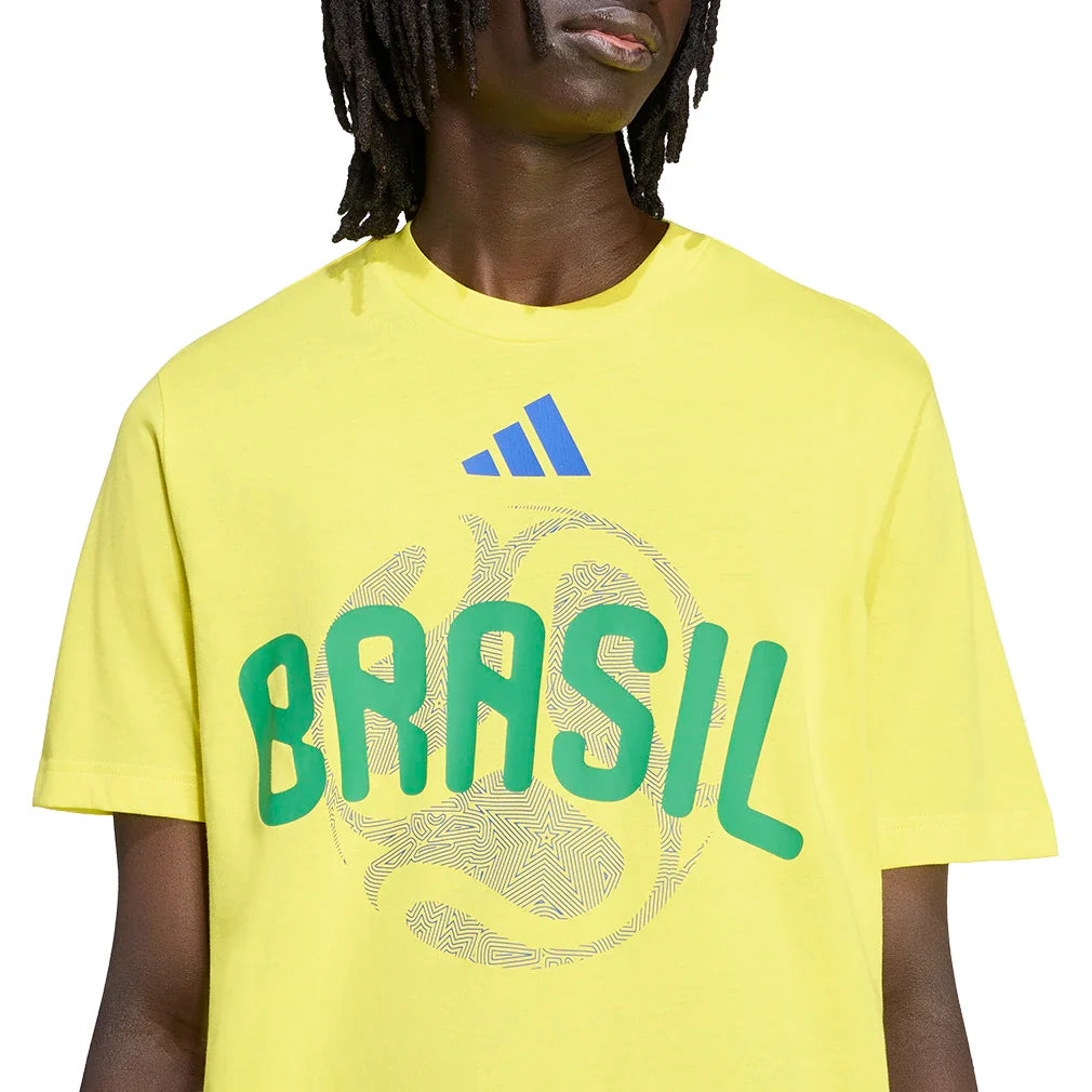 Men's Brazil OLP Soccer Tee Bright Yellow