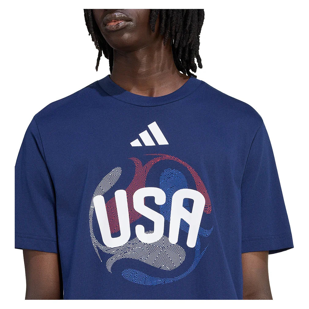 Men's USA OLP Soccer Tee Tena Blue
