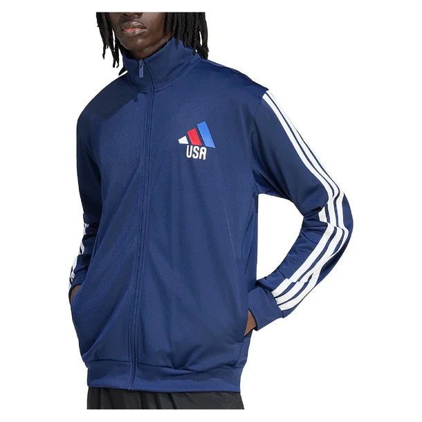 Men's USA OLP Soccer Track Top Tena Blue