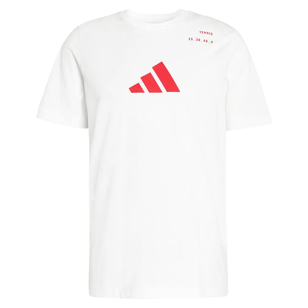 Men's Graphic  Top White and Pure Ruby
