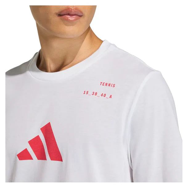 Men's Graphic  Top White and Pure Ruby