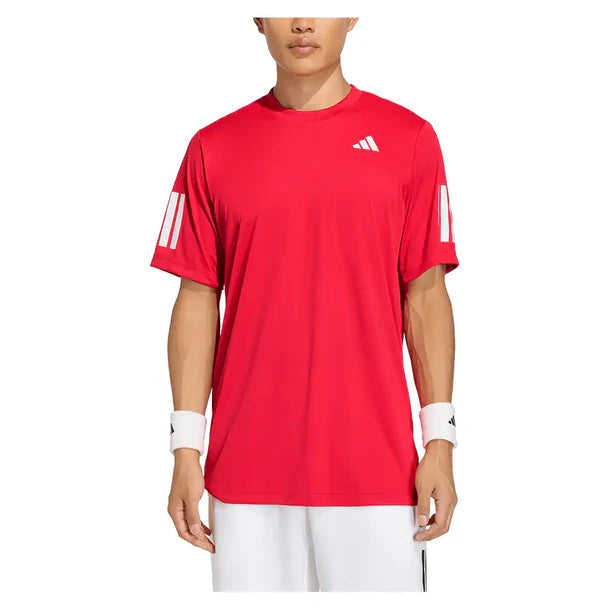 Men's Club 3 Stripe Tee Pure Ruby
