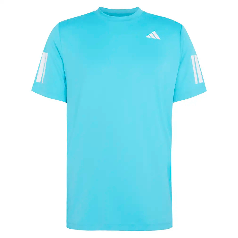 Men's Club 3 Stripe  Tee Signal Cyan