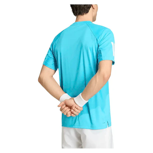Men's Club 3 Stripe  Tee Signal Cyan