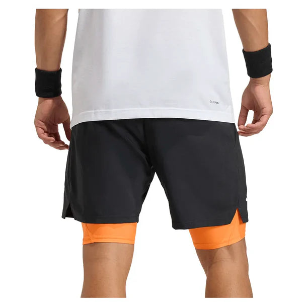 Men's Club 2IN1  Short Black and Pure Orange