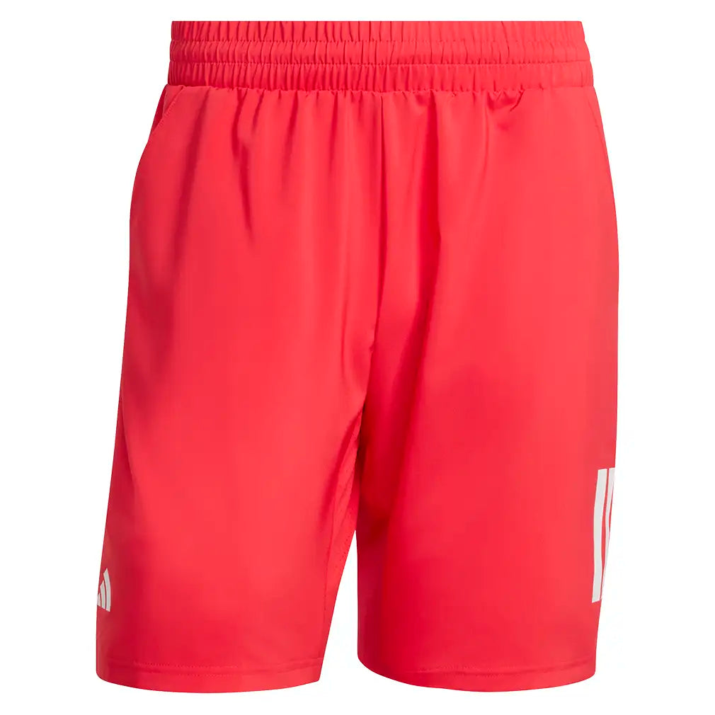 Men's Club 9 Inch 3 Stripe Shorts Pure Ruby