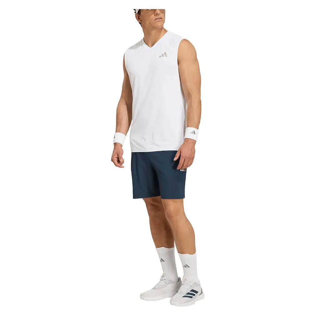Men's Wimbledon Sleeveless Tank White