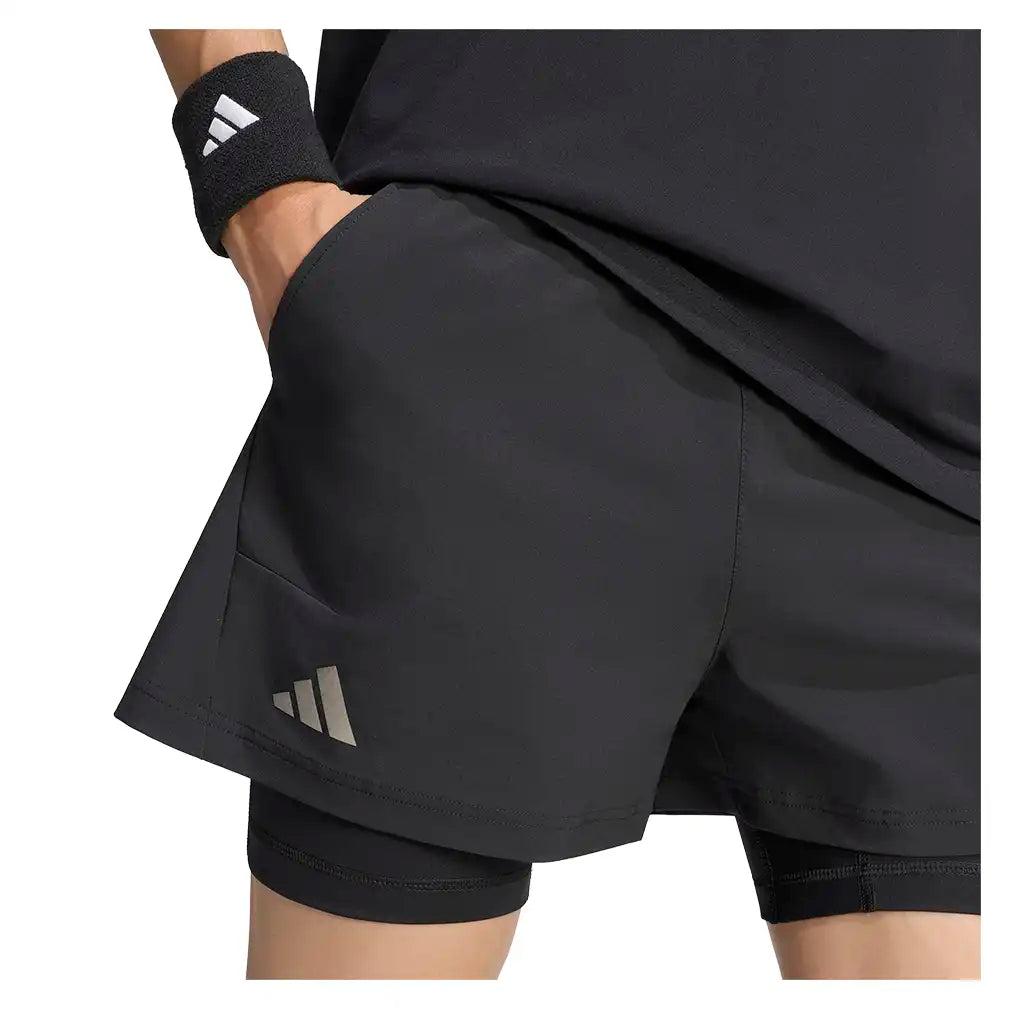 Men's New York 7 Inch Short and Tight Set Maroon