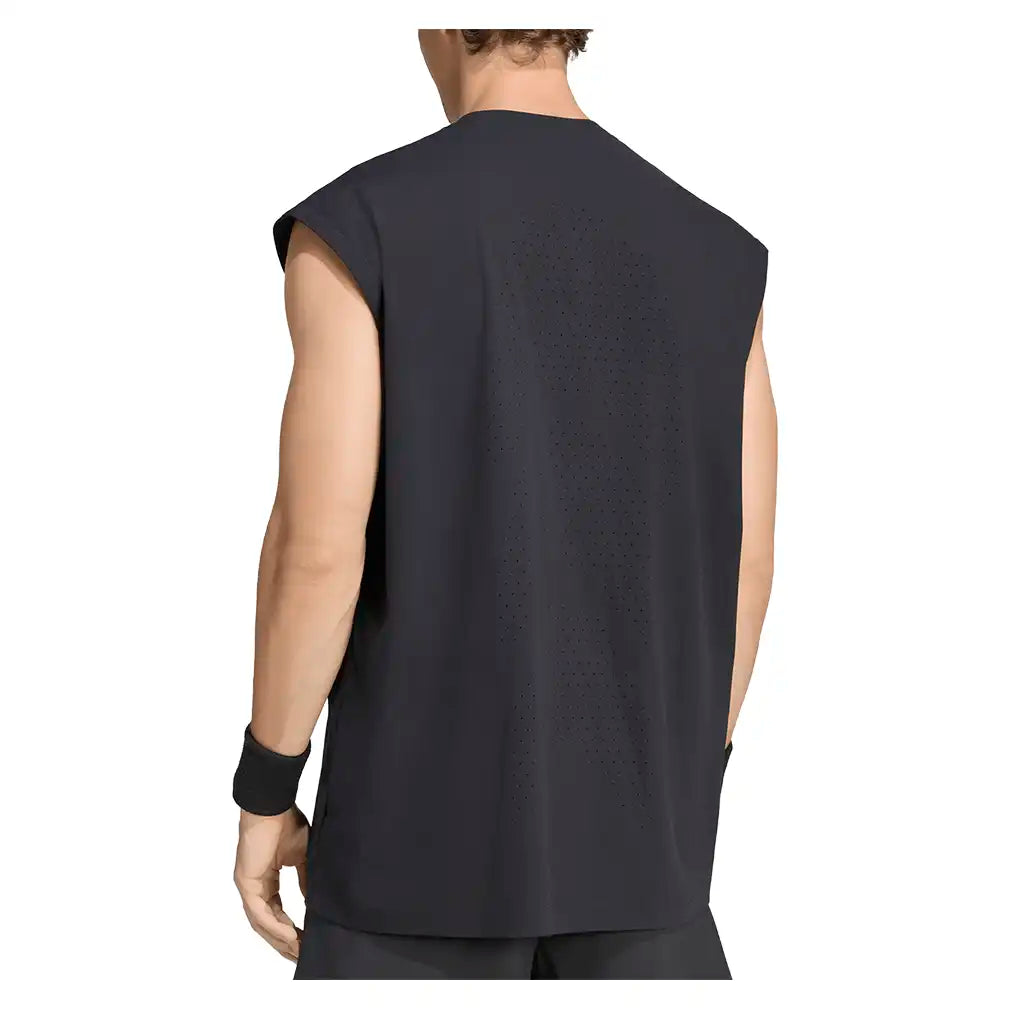 Men's New York Oversized Sleeveless Top Black