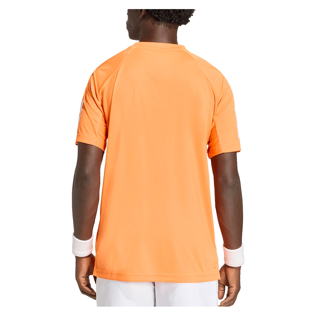 Men's Club 3 Stripe Tee Pure Orange