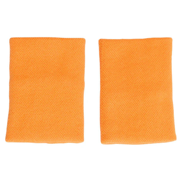 Tennis Wristbands L Pure Orange and White