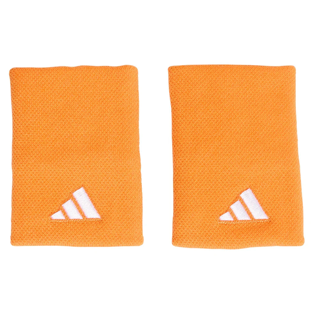 Tennis Wristbands L Pure Orange and White