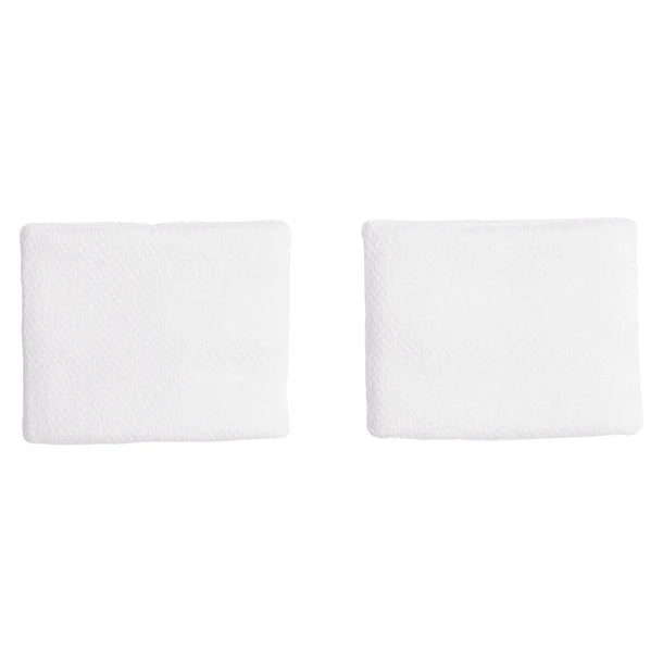 Tennis Wristbands L White and Pure Orange