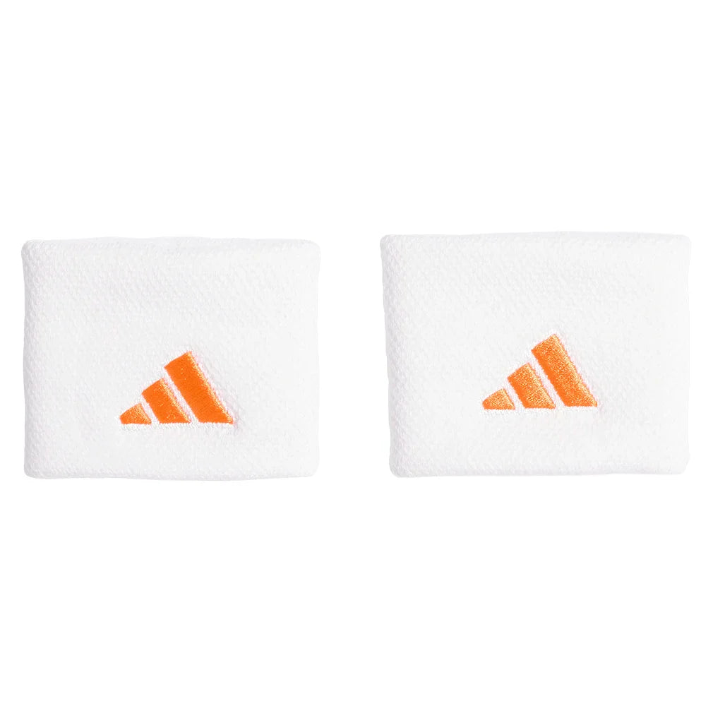 Tennis Wristbands L White and Pure Orange