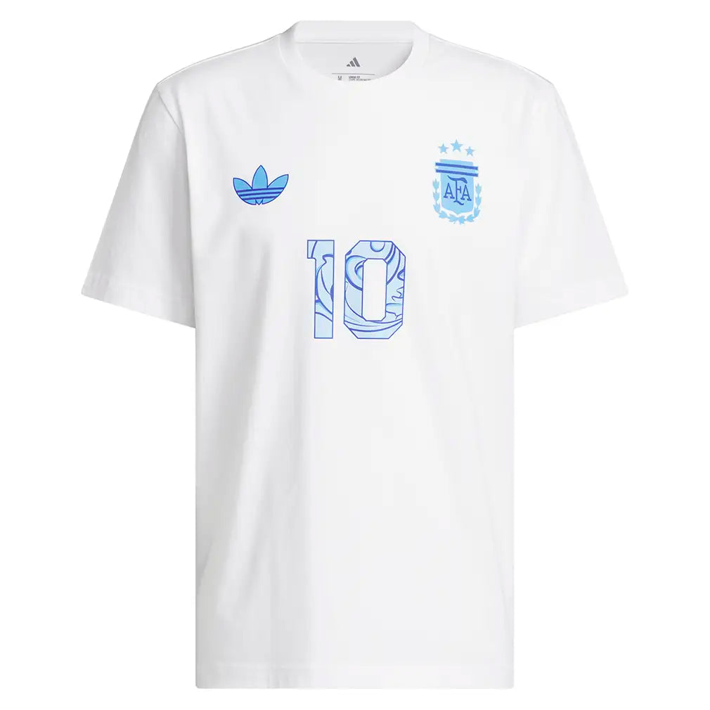 Messi Name & Number Graphic Tee White
