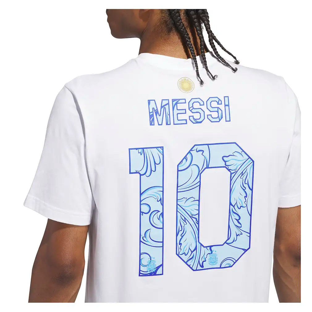 Messi Name & Number Graphic Tee White