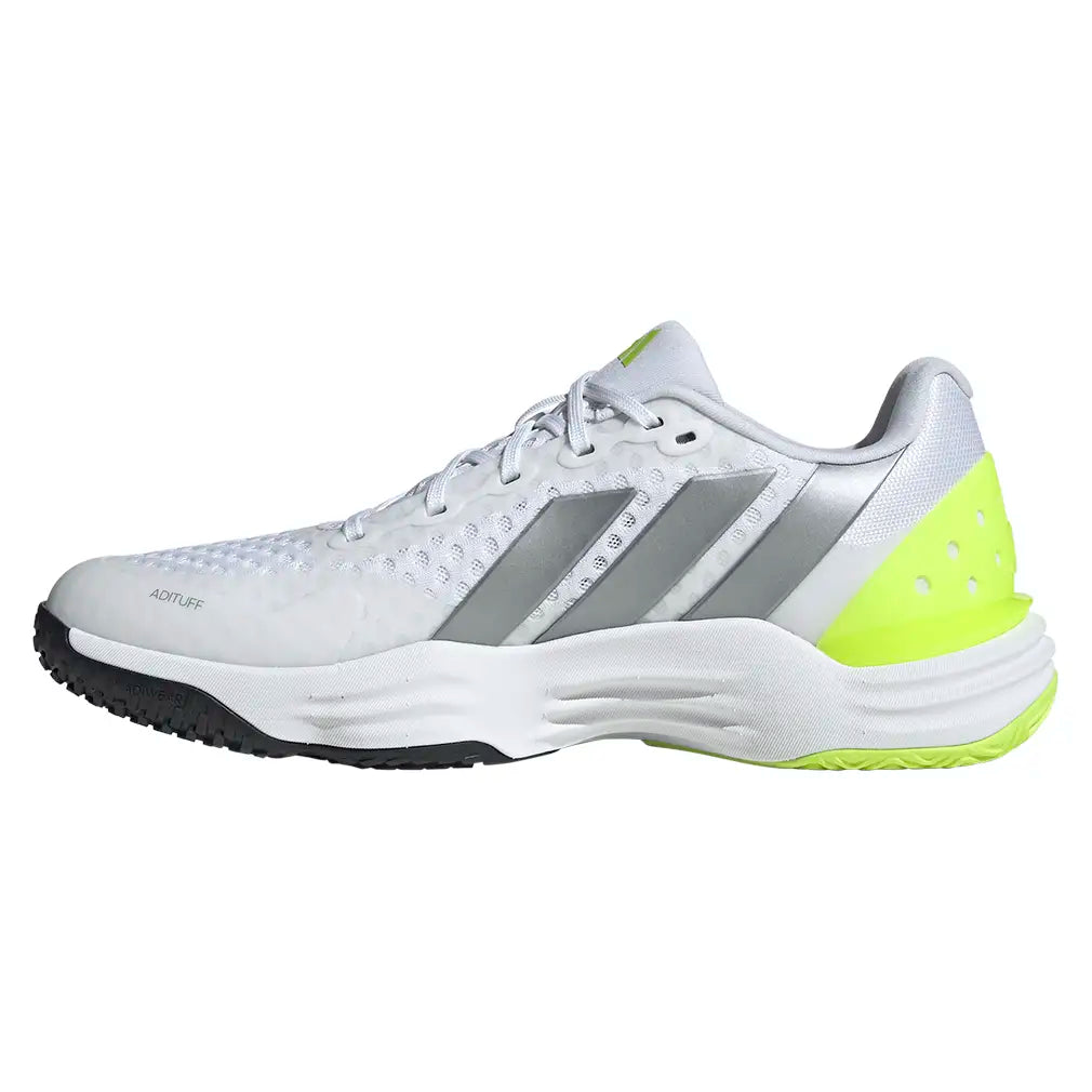 Men's Court Pickleball Shoes White and Tech Grey Metallic