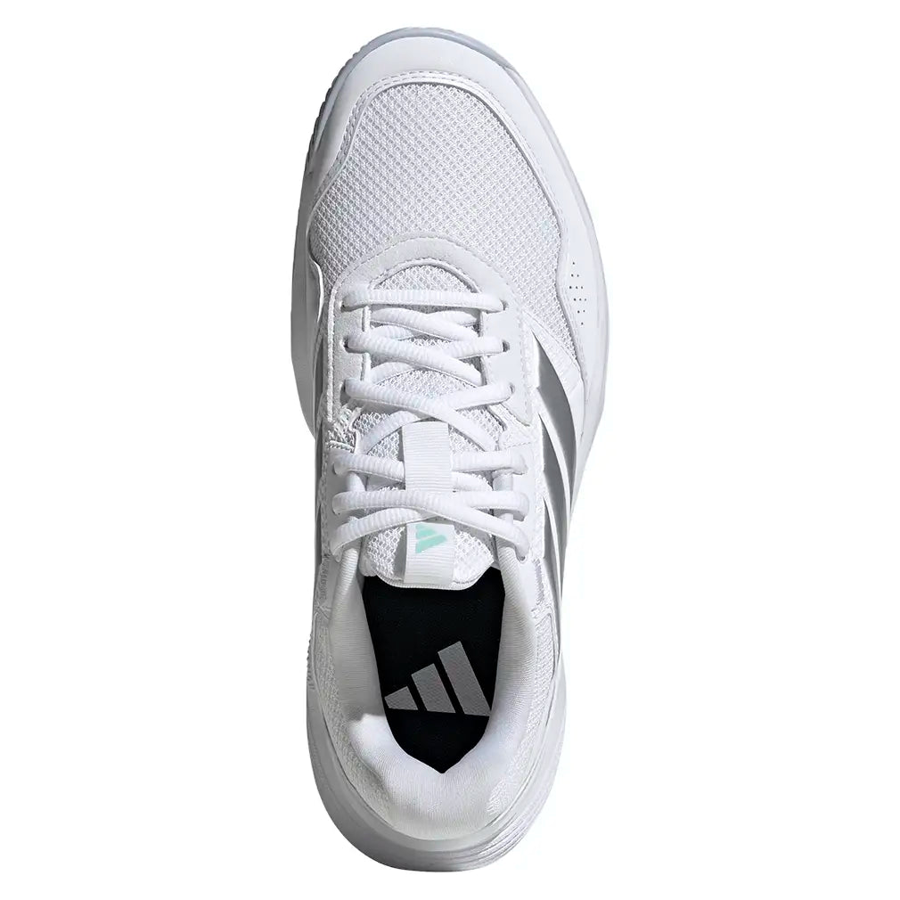 Women's GameCourt 3 Shoes White and Silver Metallic