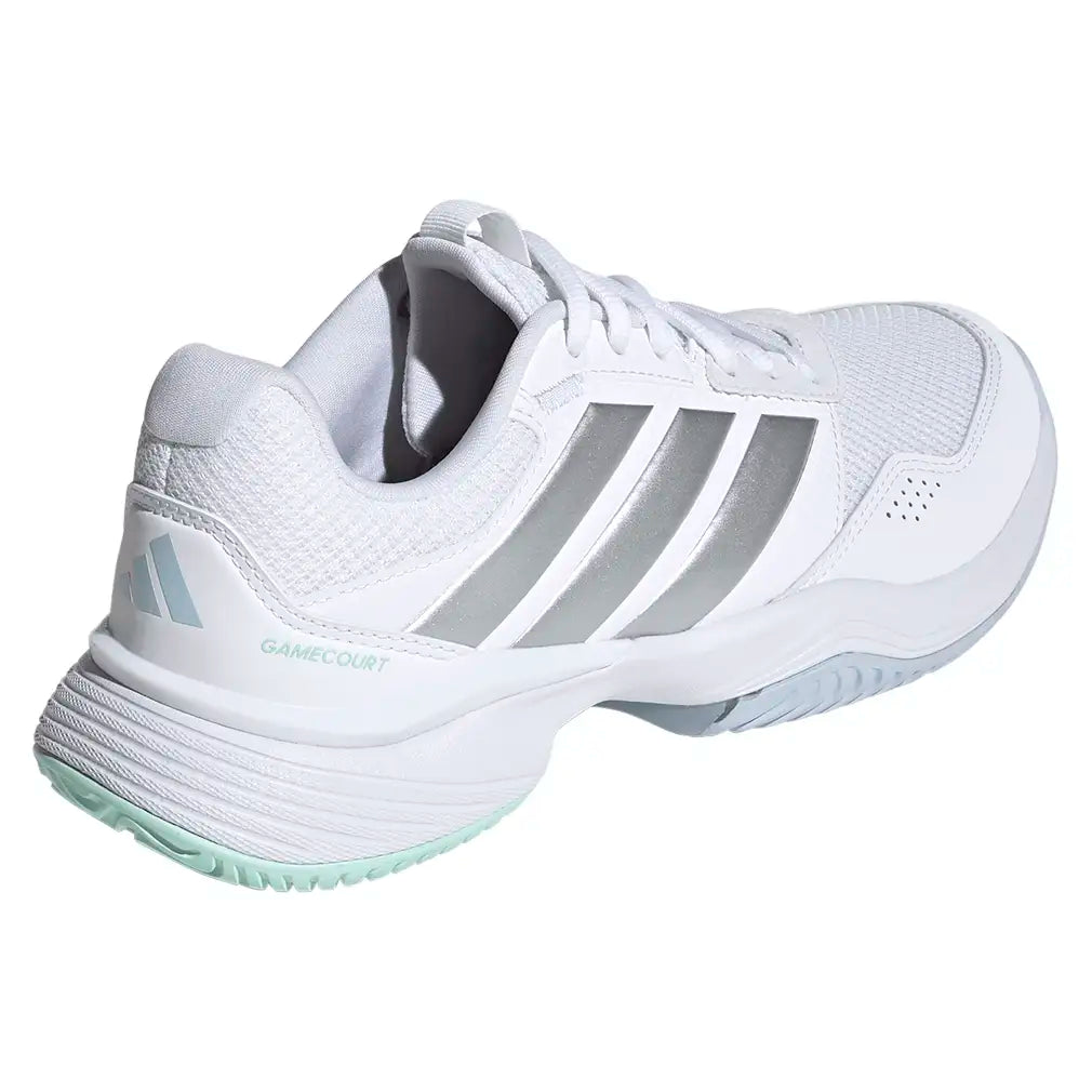 Women's GameCourt 3 Shoes White and Silver Metallic