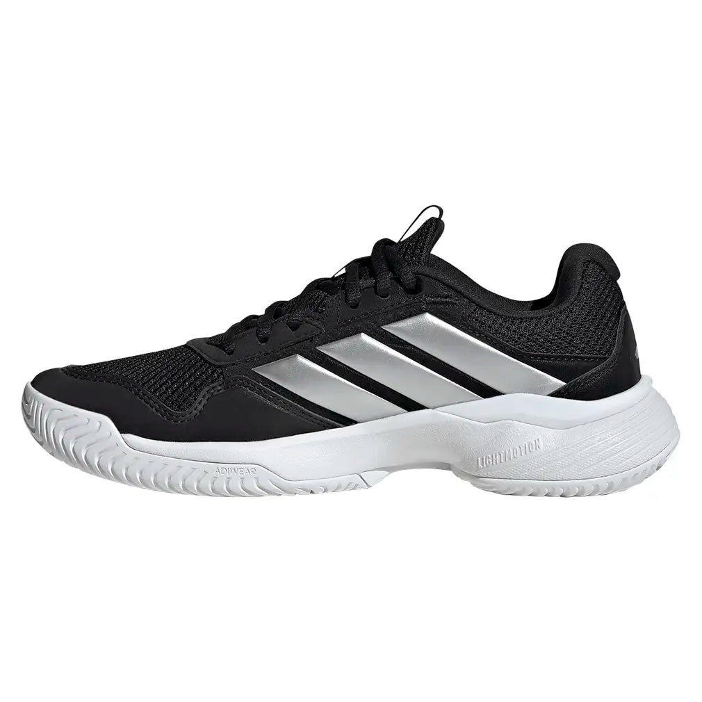 Women's GameCourt 3 Shoes Black and Silver Metallic