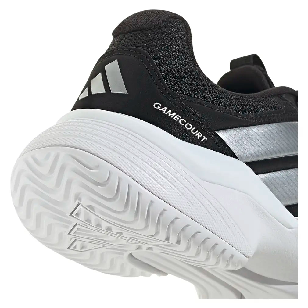 Women's GameCourt 3 Shoes Black and Silver Metallic