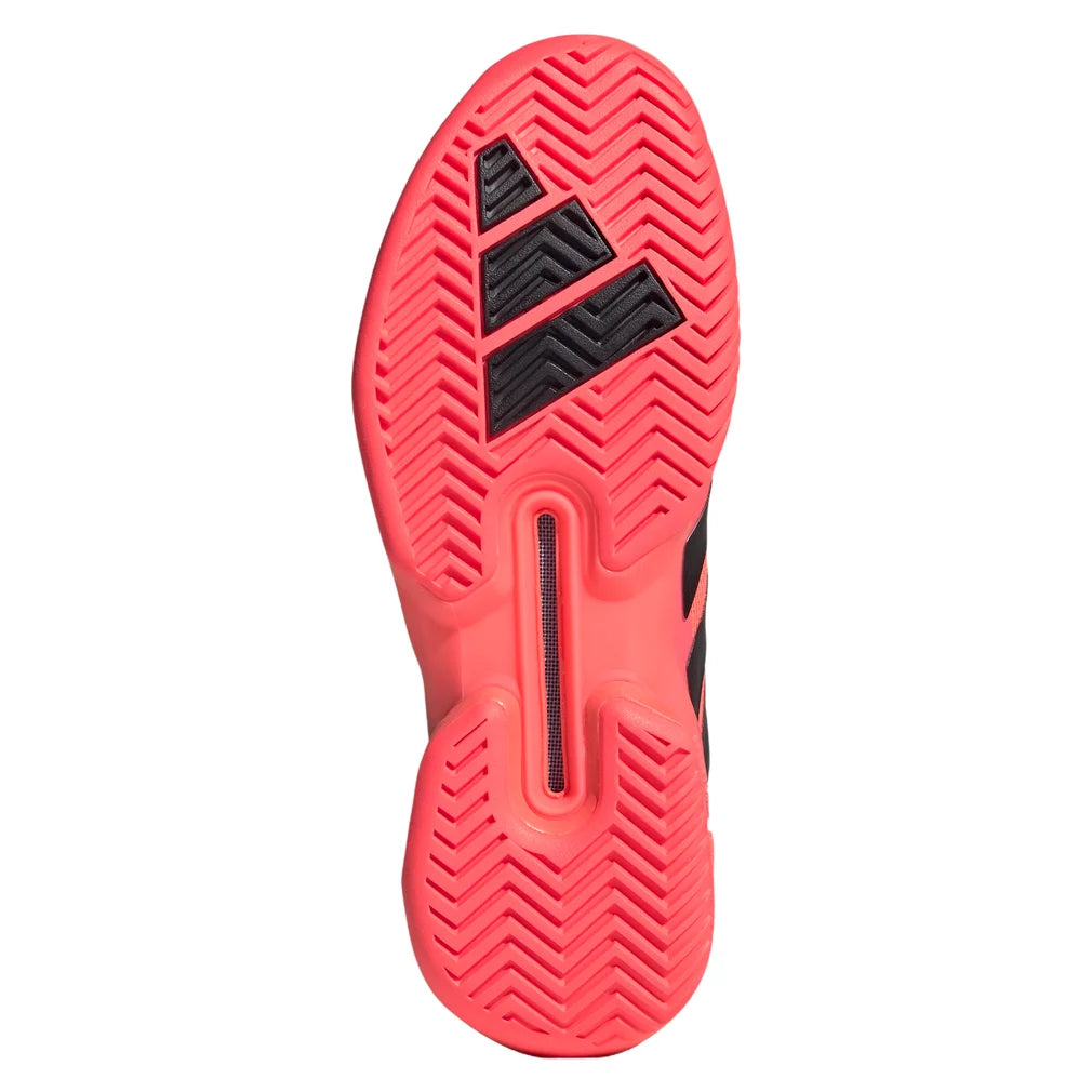 Men's Adizero Ubersonic 5 Shoes Solar Turbo and Black, Adidas, Pickleball Express, KK4379-F26-5