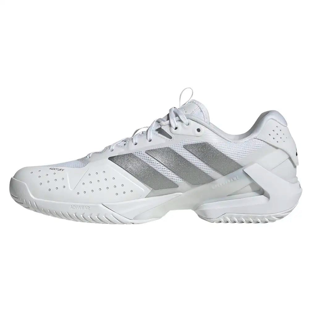 Men's Adizero Ubersonic 5 Shoes White and Tech Grey Metallic