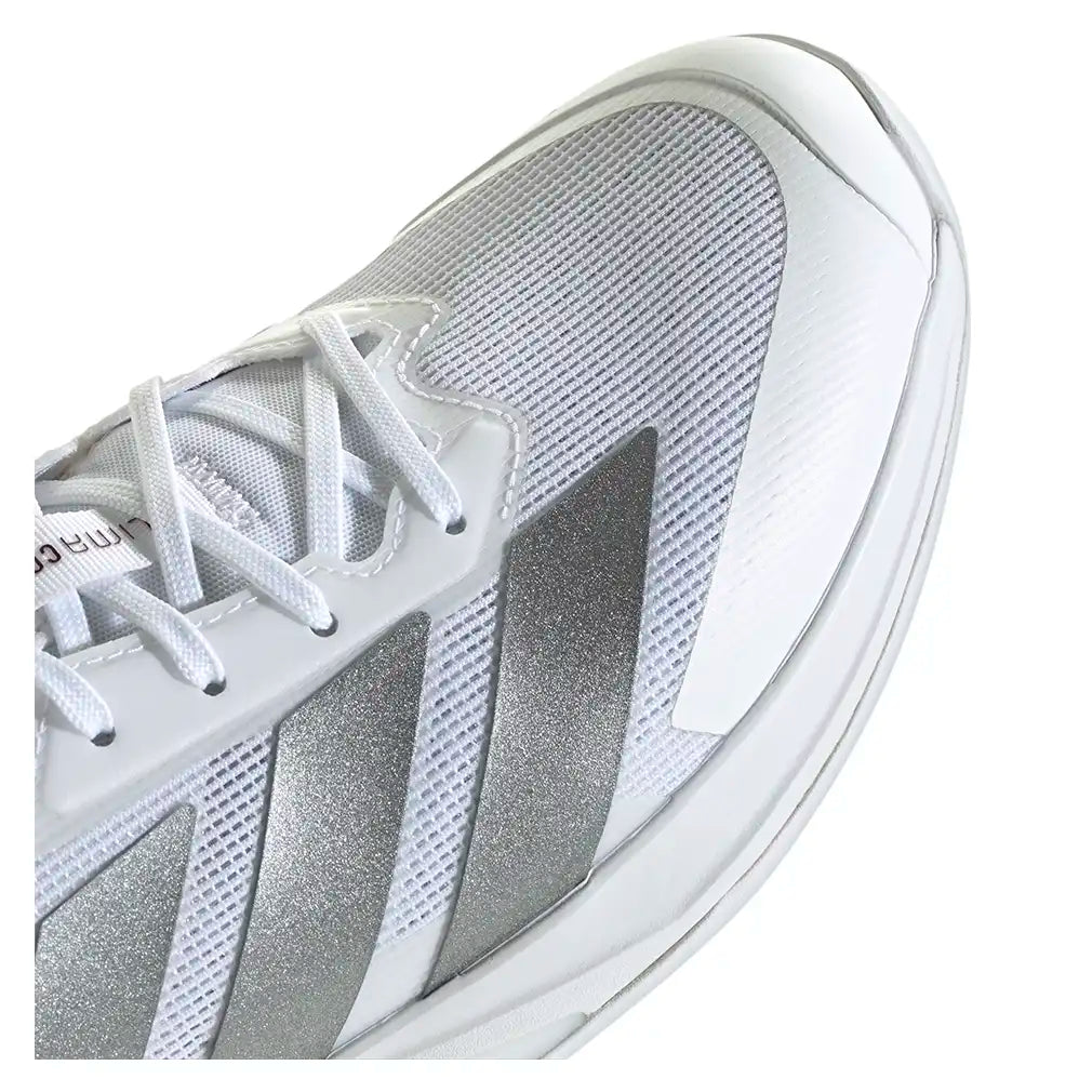 Men's Adizero Ubersonic 5 Shoes White and Tech Grey Metallic