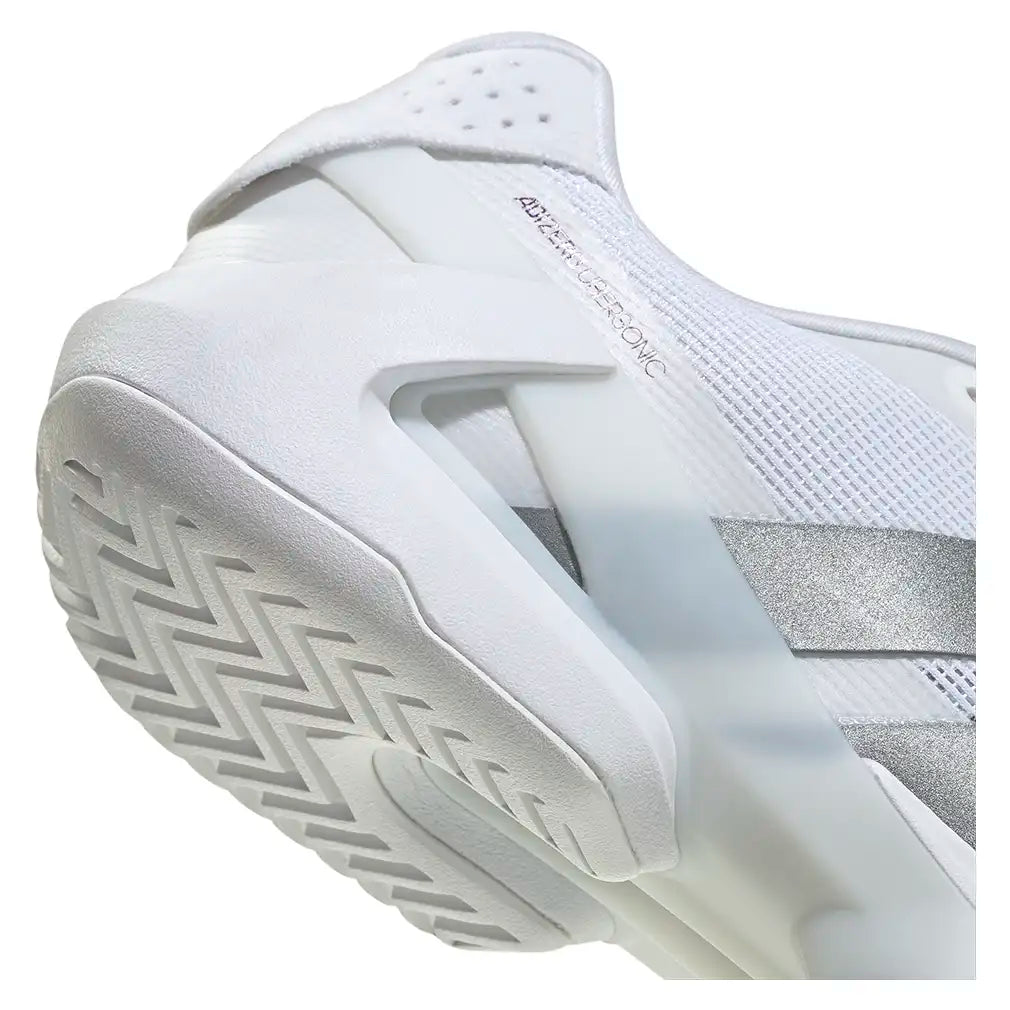 Men's Adizero Ubersonic 5 Shoes White and Tech Grey Metallic