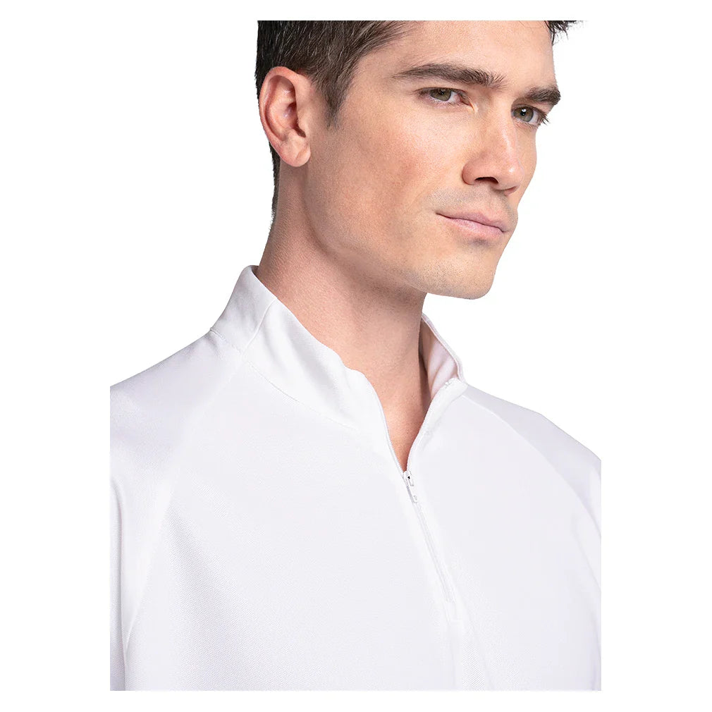 Men's Fracture 1/4 Zip Long Sleeve Tennis Top Moonstruck-Apparel-K-Swiss-KMT78-55G239-4-Tennis Express