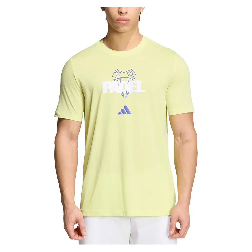 Men's Graphic Padel Tee Semi Frozen Lemon