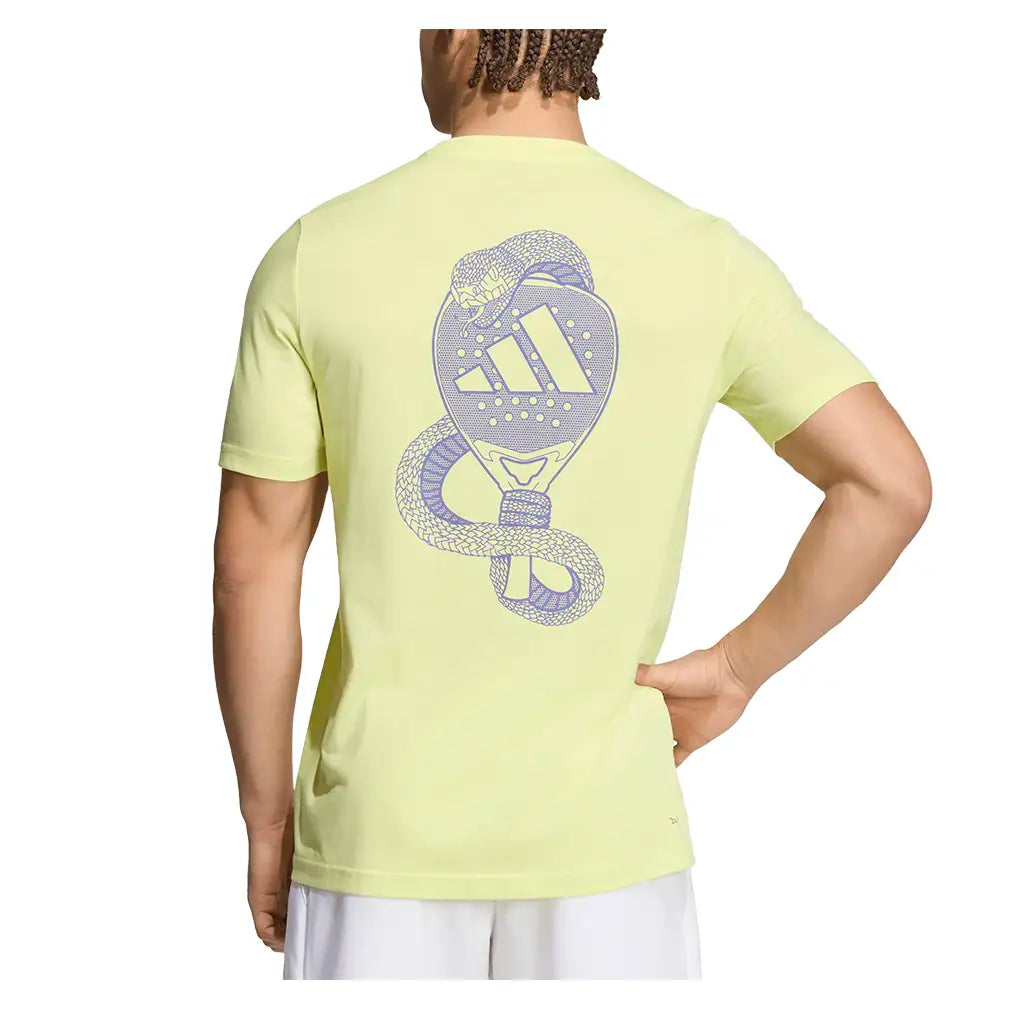 Men's Graphic Padel Tee Semi Frozen Lemon