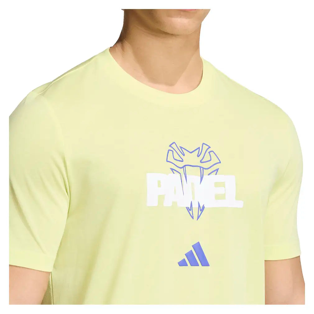 Men's Graphic Padel Tee Semi Frozen Lemon