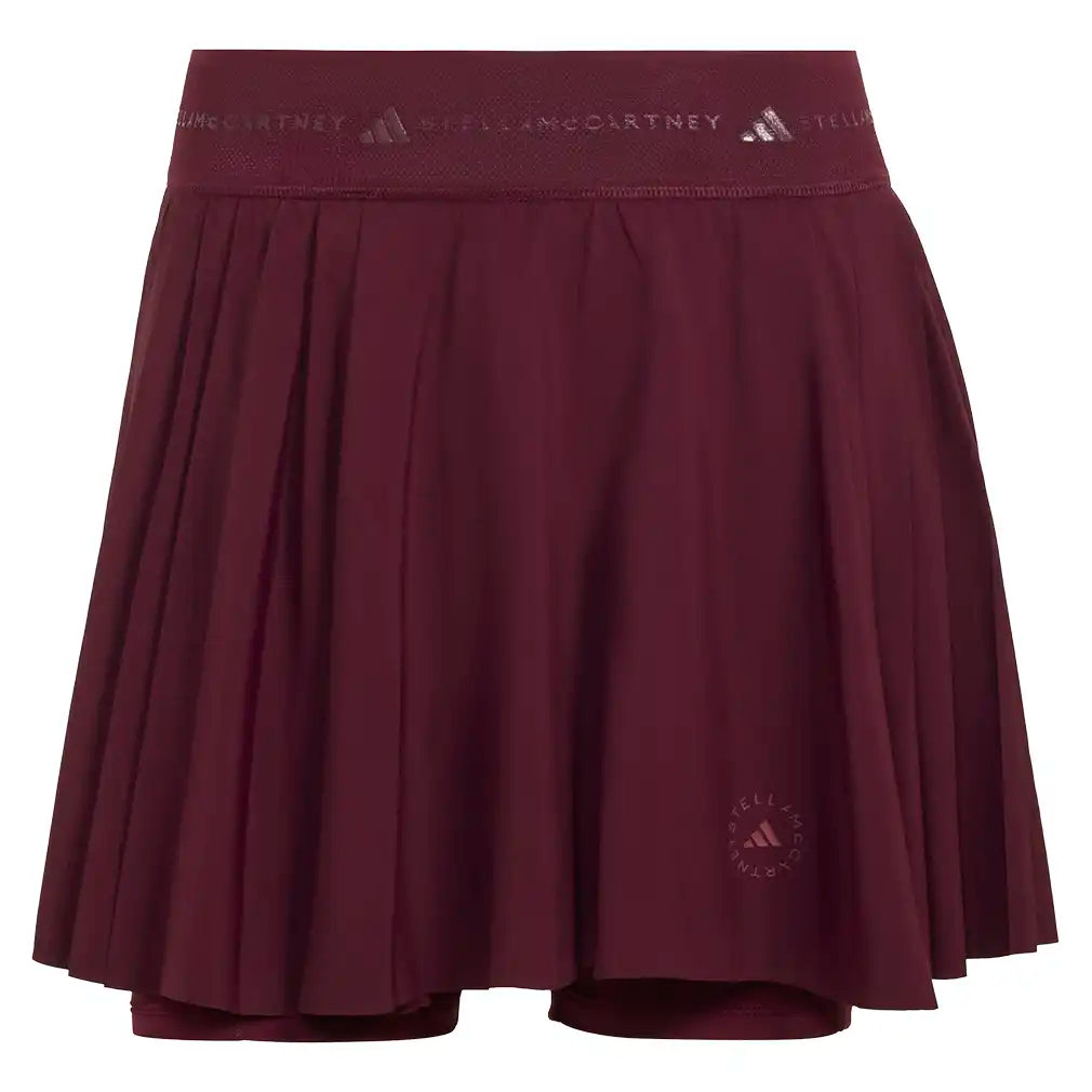 Women's Stella McCartney Pleated Training Skort Maroon