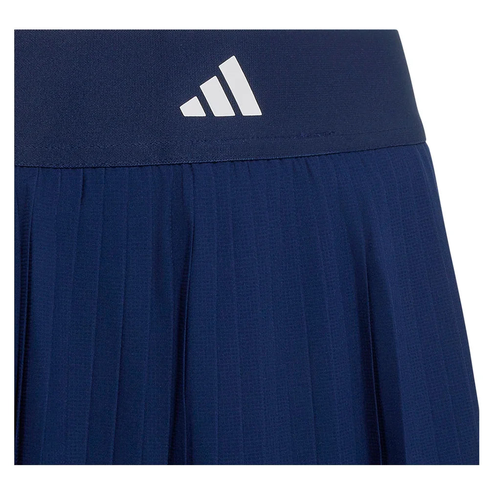 Girls' Club Pleated Skort Dark Blue and White