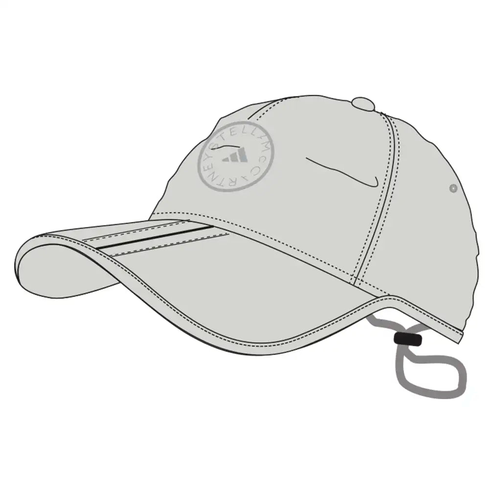Women's Stella McCartney Running Cap Orb Grey and Dove Grey
