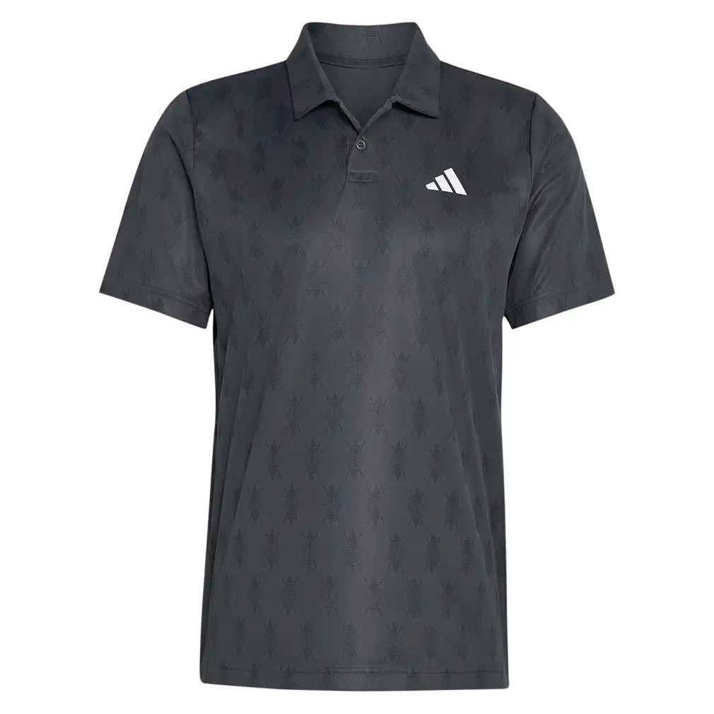 Men's Club Graphic Polo Carbon and Black