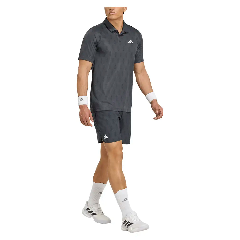 Men's Club Graphic Polo Carbon and Black