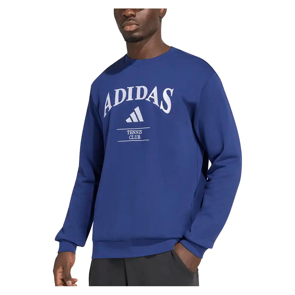 Men's Classic Graphic Pullover Dark Blue and White