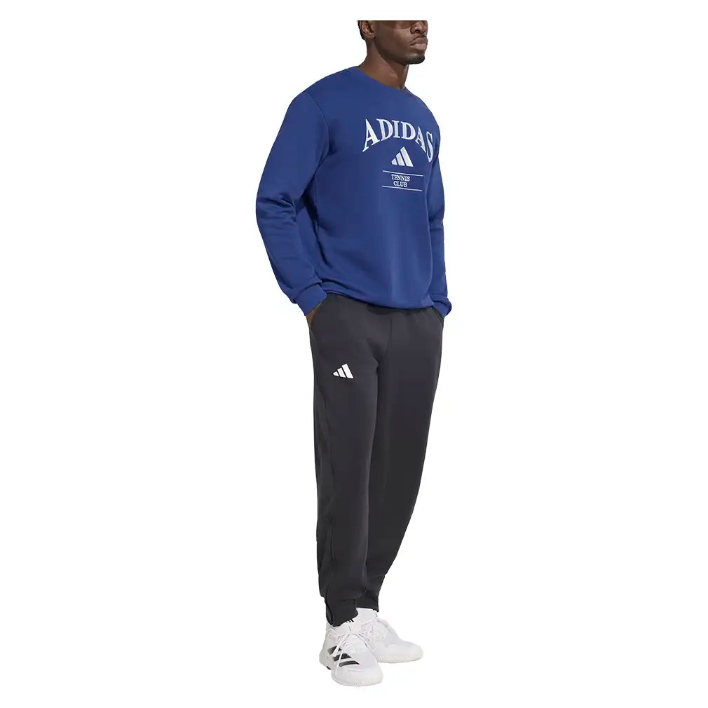 Men's Classic Graphic Pullover Dark Blue and White